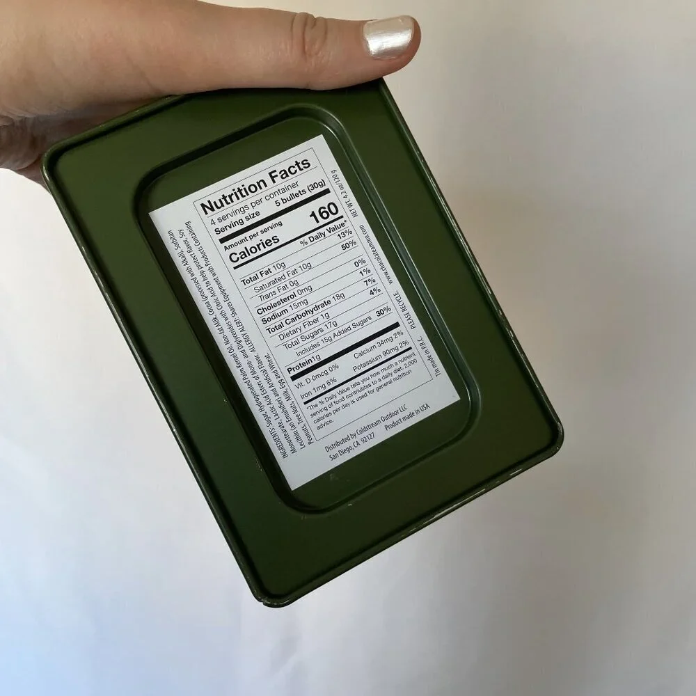 Chocolate Ammo box dark forest green empty box container gift funny